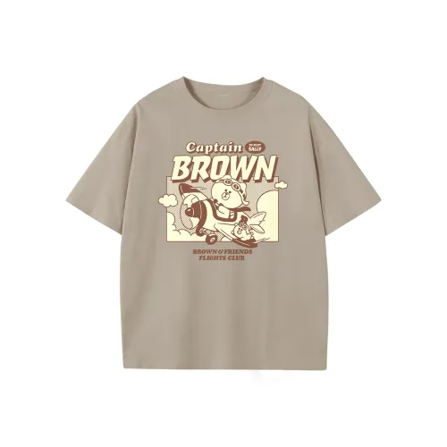 LINE FRIENDS Бурый медведь T-рубашка унисекс