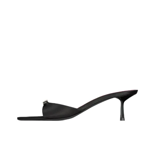 SAINT LAURENT Слипоны 5 см Женские Черные