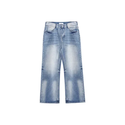 GUAISHOUSHIYANSHI Синий Унисекс Джинсы