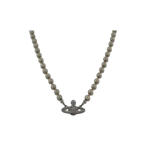 Вивьен Вествуд Saturn Pearl Necklace Brass Necklaces Мужской