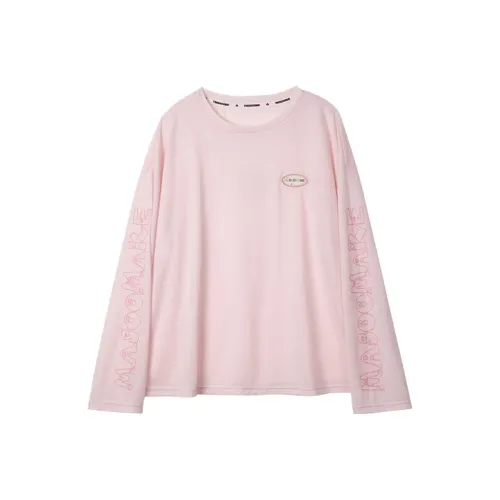 MASOOMAKE Весенне-летняя футболка с оборванными рукавами женская розовая