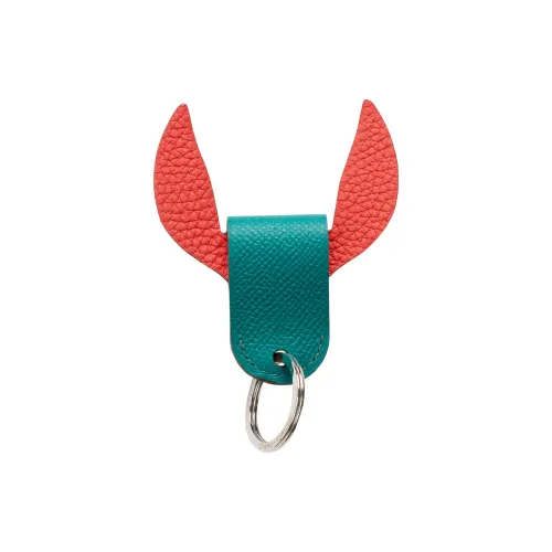 HERMES Телячья кожа Bag Charm Сумка Аксессуар Унисекс Красный Зеленый