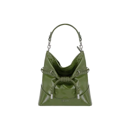 Great Dog and Black Horse Коровья кожа Тоут Сумка Сумка для покупок Сумка среднего размера Женская Авокадо-зеленый