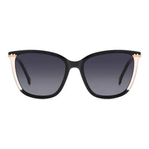 CarolinaHerrera Ацетат Прямоугольные Солнцезащитные очки Женские Черные