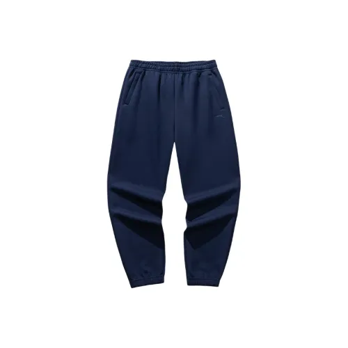 ANTA Яркий Лунный Синий Мужские Вязаные Тренировочные Штаны