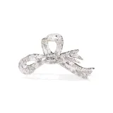 Чёрный, заколка-краб, линия