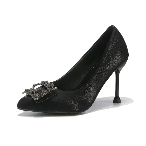 CVOJOO Узкий каблук Высокие каблуки Женские Черный