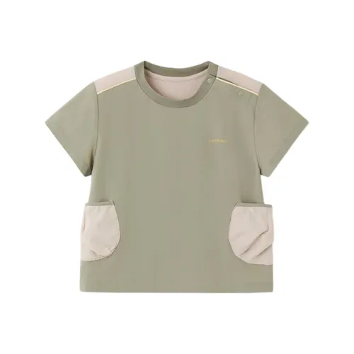 YeeHoO Детские быстросохнущие футболки SS25 вязаные для малышей и детей дошкольного возраста