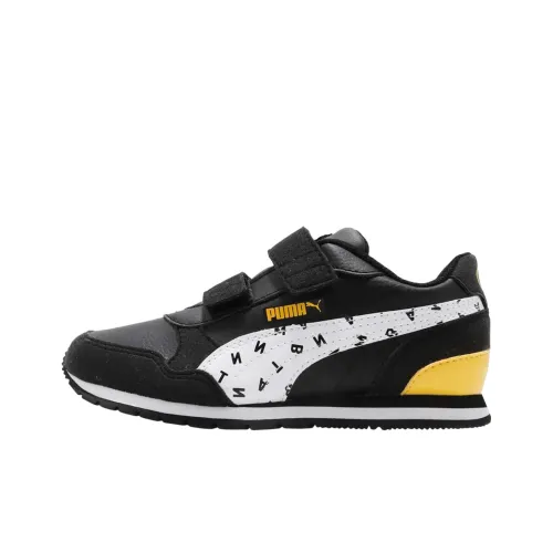 PUMA ST Runner V2 Детская беговая обувь Низкий топ Черный Школьный возраст