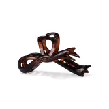 Прозрачный кофе-заколка-краб