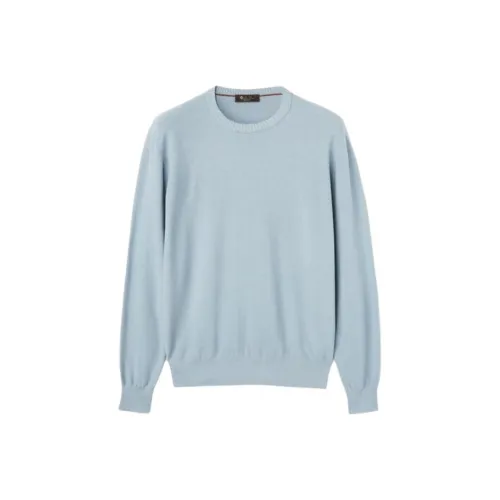 Loro Piana Светло-Синие Мужские Свитера