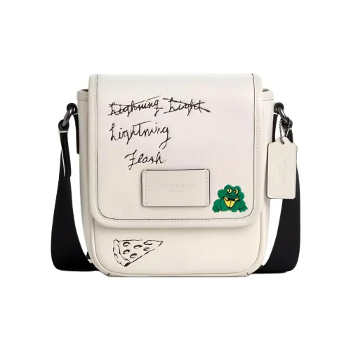 COACH Телячья кожа Сумка через плечо Мини Женская Белая