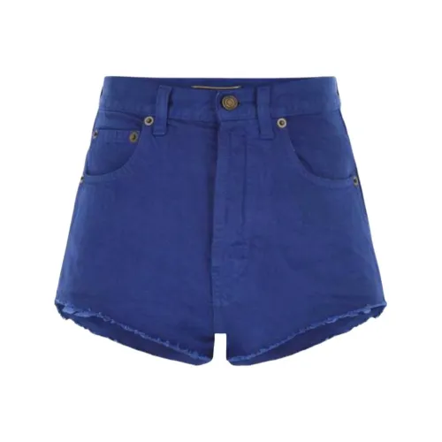 SAINT LAURENT SS22 Джинсовые шорты Женские Синие