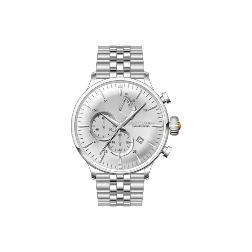 JOHN DANDY Кварцевый механизм Мужские часы 41 мм Белый