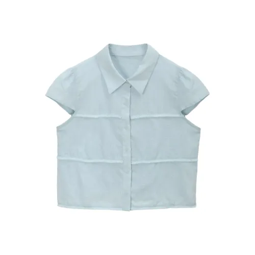 MISHOW Мятно-синие Женские Рубашки