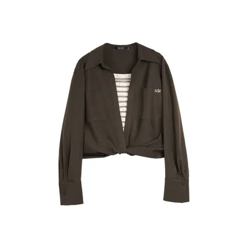 Elle Кофе Женские Рубашки