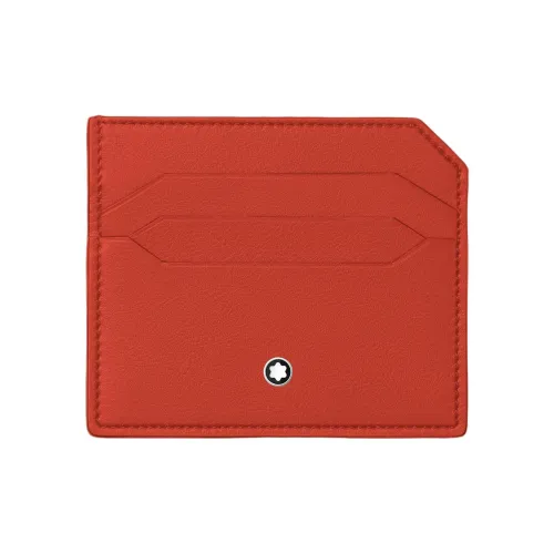 MONTBLANC Full с рельефом кожаный держатель для карт мужской красный