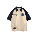 Бежевый/Темно-синий