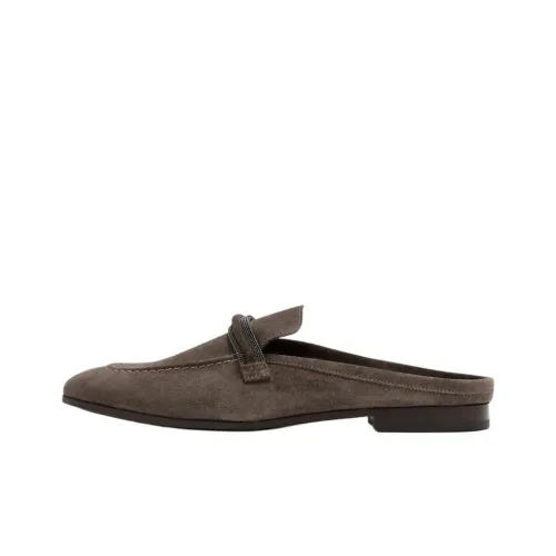 BRUNELLO CUCINELLI Домашние тапочки Женские Тауповый