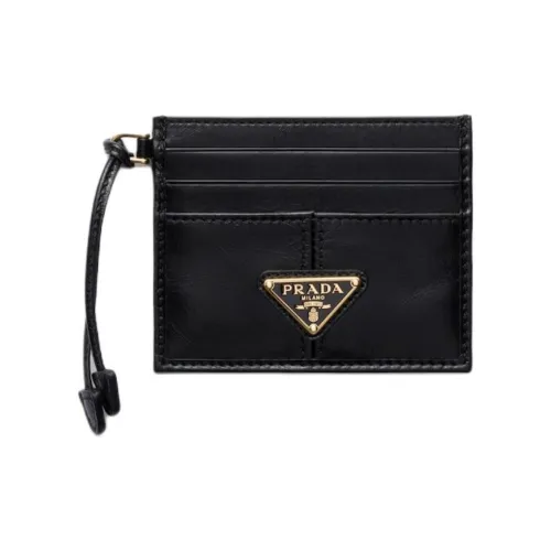 PRADA Треугольник с принтом букв держатель для карт женский черный