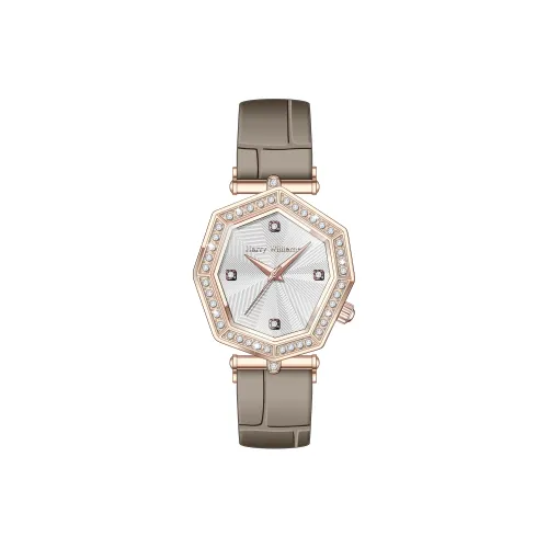 HARRY WILLIAMS Наручные часы Кварцевый механизм Коровья кожа Ремешок Белый циферблат Женские часы Премиум-коробка