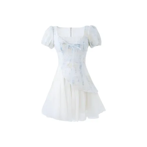 ABBY GODDESS Короткое платье с короткими рукавами женское