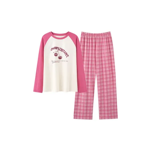 Pretty lady Бежевый Белый Розовый Женские Пижамные Комплекты