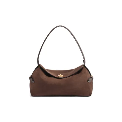 BELLE Коровья кожа Сумка на плечо Большая Женская Кофейная Черная