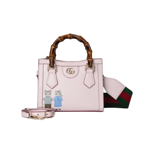 GUCCI Yuko Higuchi Коллаборация Diana Кожа Тоут Сумка Сумка для покупок Сумка через плечо Сумка Маленькая