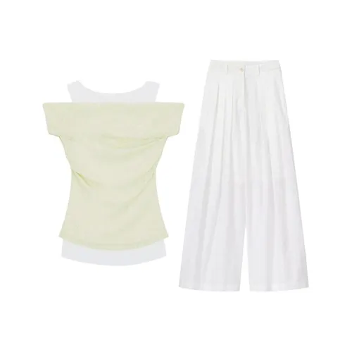 MARIE·COCO Mock Двухкомпонентный топ и брюки, женские повседневные костюмы