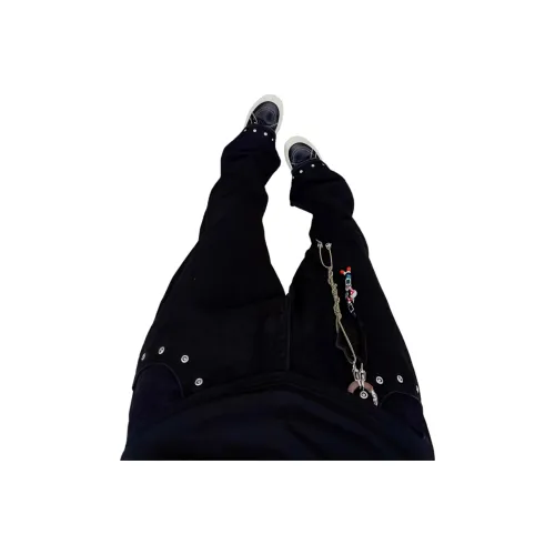 FFOMKE Черные Унисекс Джинсы