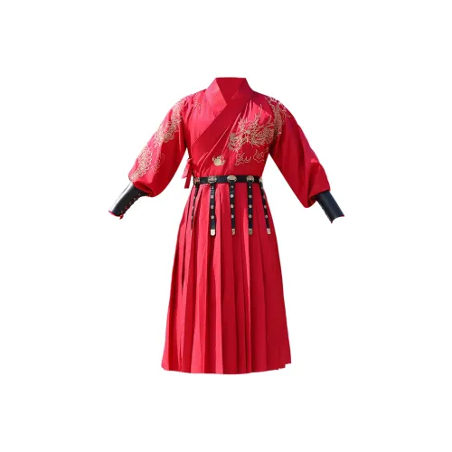 Huan Feather Красный Tuna Костюм+Ремень+Напульсник, Не включено Sword Обувь Напульсник Мужской Ханьфу