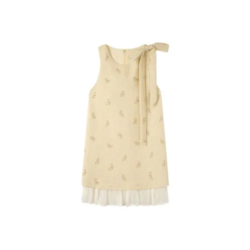 BVODE Желтые Женские Платья без рукавов