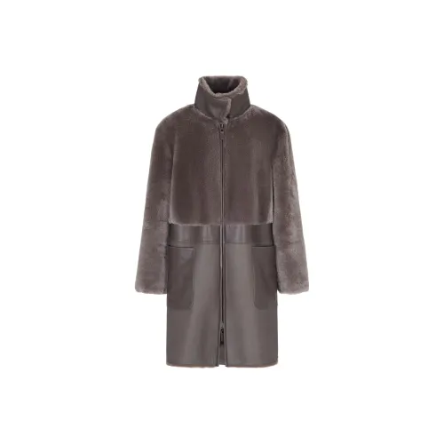 EMPORIO ARMANI Светло-янтарное Женское Пальто