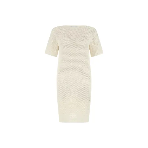 Bottega Veneta Короткий рукав Платье Женское Белое