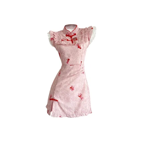 ABBY GODDESS Короткое платье с короткими рукавами женское