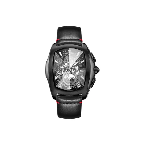 HARRY WILLIAMS Revival Collection Мужские часы Кварцевый механизм Коровья кожа Ремешок Черепный циферблат Мужские часы