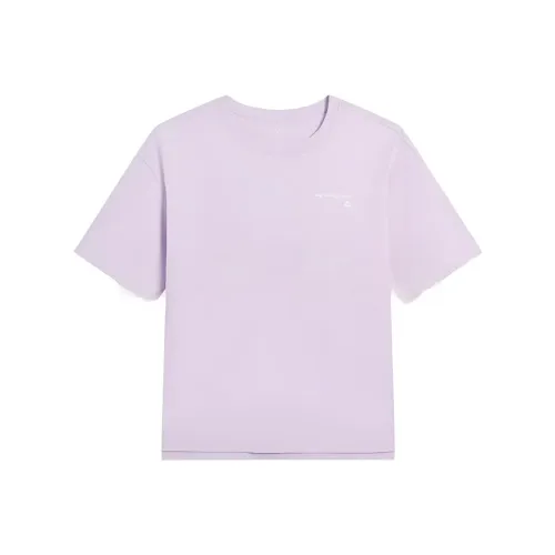 PEAK Свет Снег Фиолетовый Женские T Рубашки