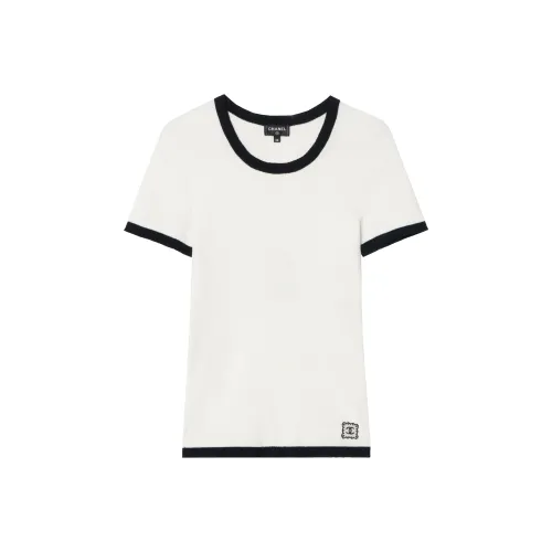 CHANEL Стандартная T-рубашка Женская Белая