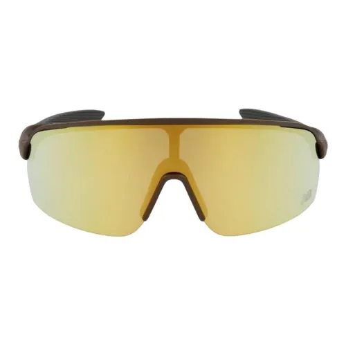 New Balance Пластик TR90 Нерегулярная форма Солнцезащитные очки Мужской Коричневый