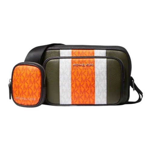 MICHAEL KORS Hudson Холст с кожей Camera Сумка Сумка через плечо Мужская Апельсин