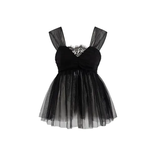 CHILL QIAOER Черные Женские Топы