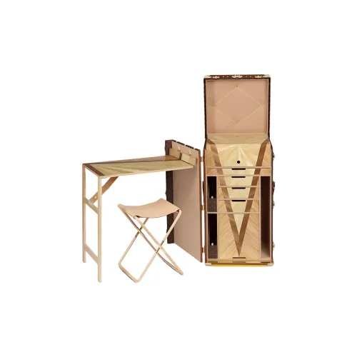 LOUIS VUITTON Покрытый холст с кожаными вставками коробка для хранения унисекс коричневый