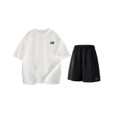 Комплект (белый топ+черные брюки)