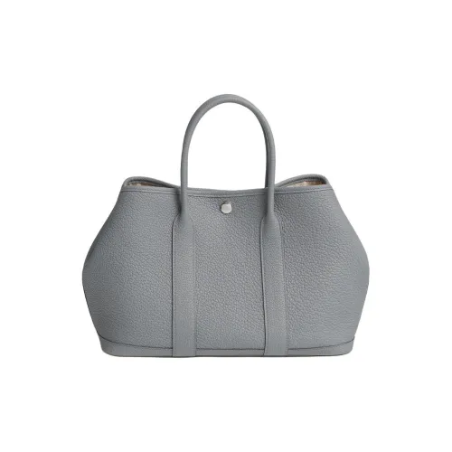 HERMES Garden Party Negonda Телячья кожа Садовая сумка Женская P0 Gris Pantin Puppet Серый
