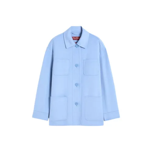 MaxMara Fw25 Куртки и Пальто Женские Светло-Синий