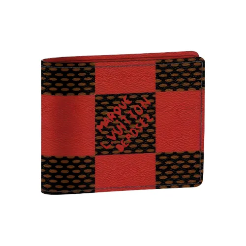 LOUIS VUITTON Кожа Кошелек Мужской Красный Коричневый