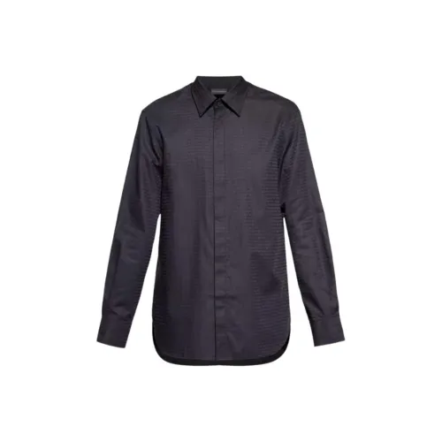 EMPORIO ARMANI Мужские черные рубашки