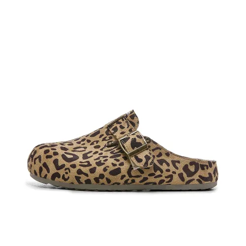 Lovely You Тихие абразионно-устойчивые домашние тапочки для женщин с леопардовым принтом