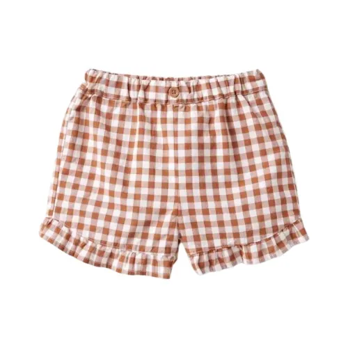 UNIQLO Шорты Детские Белый Коричневый